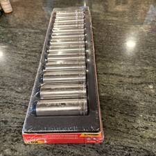 Snap-on 313ytsmy 13 Pc 12 Drive 6 Point Metric Xtra Deep Socket Set 12-24mm
