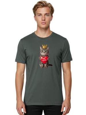 Be-Mine-Cat-11 Mens Graphic Tee, 100% Cotton, Casual Summer Wear
