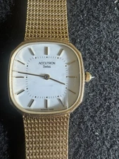 Vintage Accutron p1 Mesh Band Jewel Crown