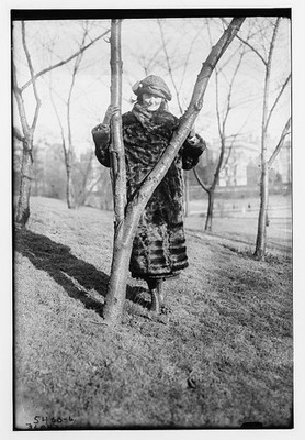 Photo:Cora Chase in Fur Coat Outdoors c1915 1920