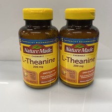 2X Nature Made L-Theanine 200mg 50 Tablets Exp: Read