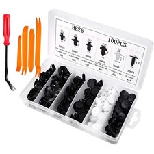 For Honda Car Set Bumper Fender Liner Push Type Retainer Clips Fastener 100x Box For Honda Car Set Bumper Fender Liner Push Type Retainer Clips Fastener 100x Box