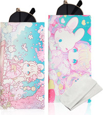 2 Pcs Soft Sunglasses Eyeglass Case Cute PU Leather Glasses Pouch