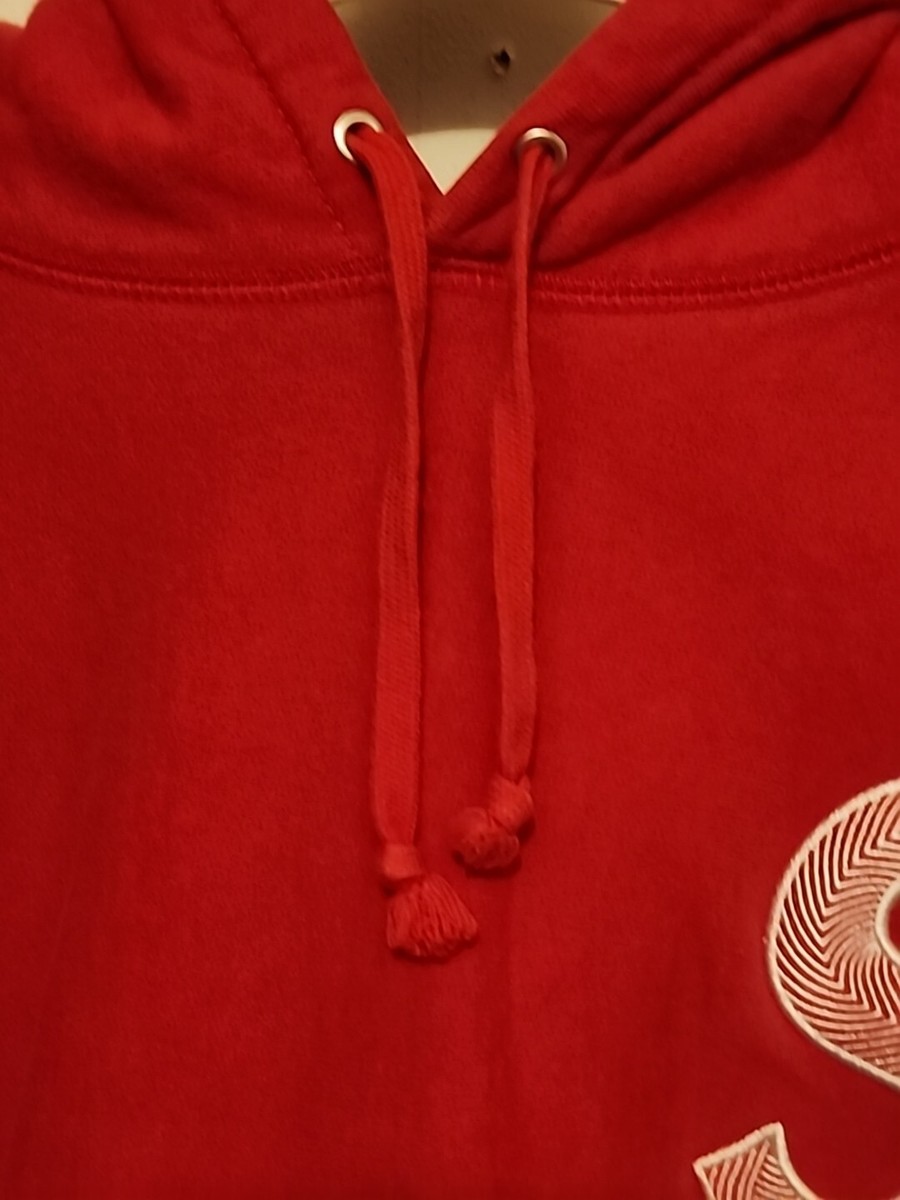 SUPREME S Logo With White Stitching Red Hooded Sweatshirt | eBay SUPREME S Logo With White Stitching Red Hooded Sweatshirt | eBay