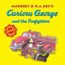 Curious George and the Firefighters (with bonus stickers and audio) - VERY GOOD
