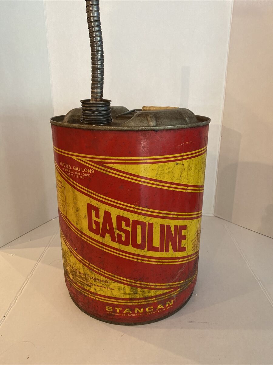 Vintage Stancan 5 Gallon Gas Can With Spout 23968398125| eBay Vintage Stancan 5 Gallon Gas Can With Spout 23968398125| eBay