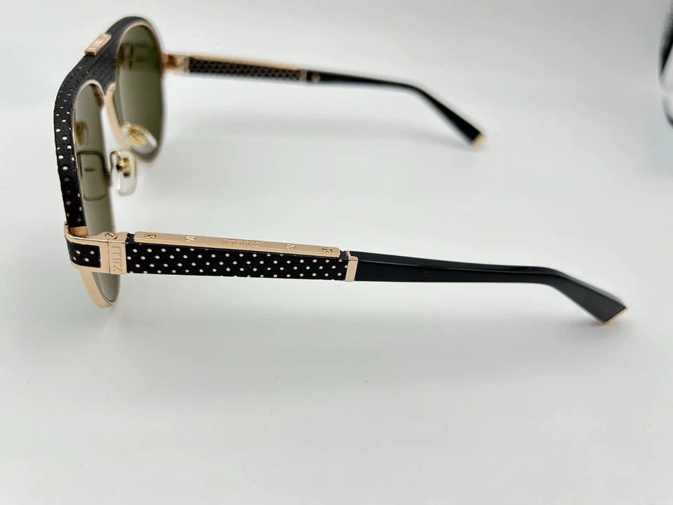 Gafas de sol Zilli Zeiss polarizadas titanio ZI 65047 C02 dorado negro verde aviador Foto 4 de 4