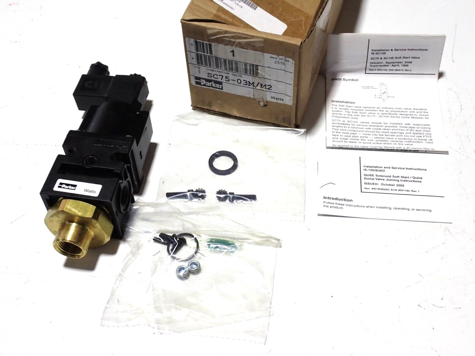 PARKER SC75-03M/M2 SOFT START DUMP VALVE 3/8” NPT 10 BAR 150 PSI