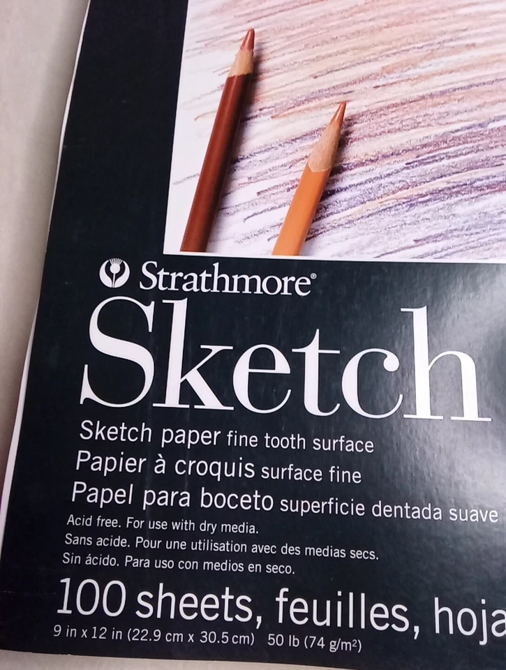 Strathmore Sketch 9"x12" 100 Sheets 50lb Fine Tooth Surface Sketch Book #22-509 - Image 2 of 4