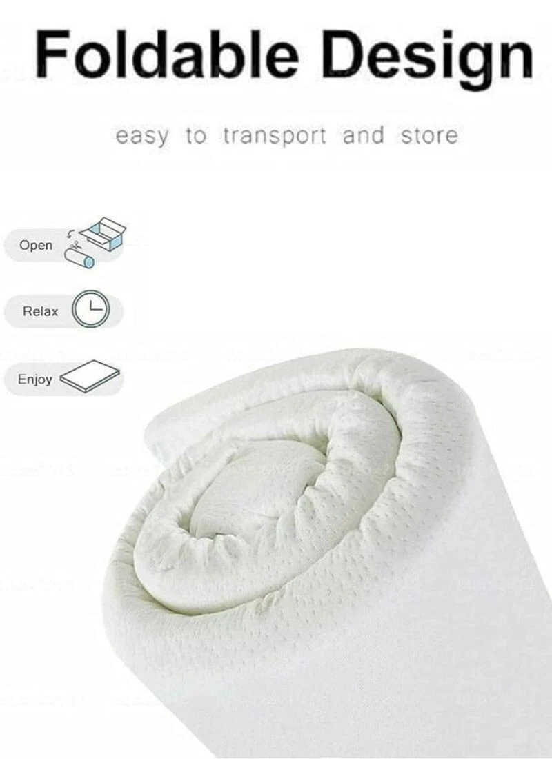 Gel Memory Foam Bamboo Mattress Topper 2.5cm, Anti Slip, , Machine Washable 40D