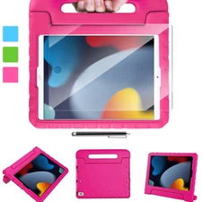 For iPad 7/8th 9th 10th Gen 10.2'' Kids EVA Foam Handle Stand Case Screen Cover 