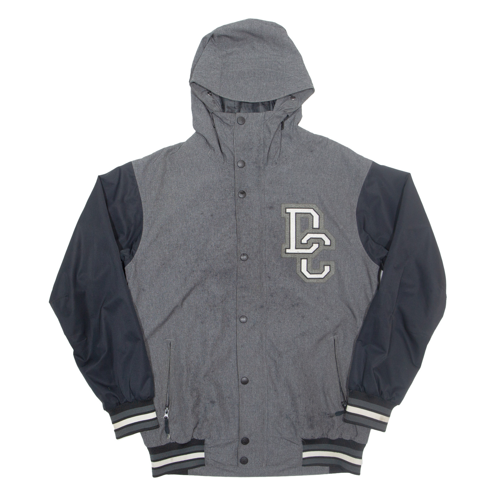 Abrigo de lluvia gris con capucha DC WEAR para hombre S