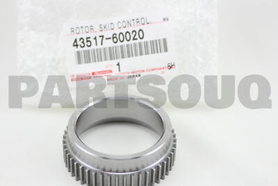 4351760020 Genuine Toyota ROTOR, SKID CONTROL, REAR 43517-60020 | eBay