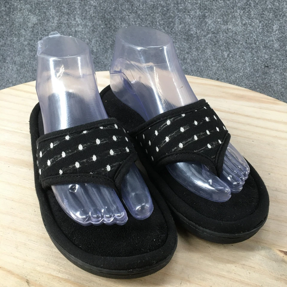 Istoner Slippers Womens 7.5-8 Flip Flop Thong Black Toe Post Comfort Slip On - Image 3 of 4