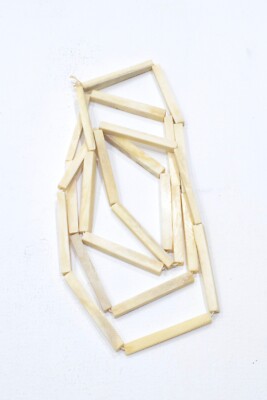 Bone Square Rod Bead 56mm