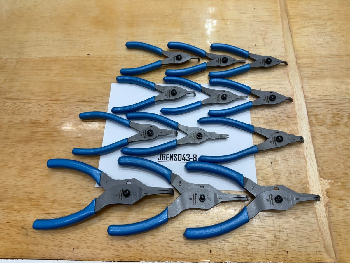 Snap-on Tools NEW PEARL BLUE 12pc Quick Release Snap Ring Pliers