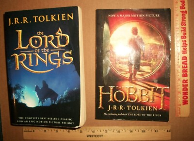 J R R JRR Tolkien The Hobbit & all in one LOTR trilogy trade PB HMCO both 1st VG