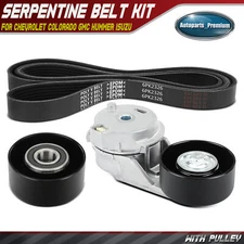 3x Serpentine Belt Drive Component Kit for Chevrolet Colorado GMC Hummer Isuzu