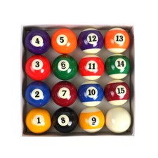 2-1/4" Full 16 Piece Pool Table Billiard Balls Pool Ball Set Standard Size
