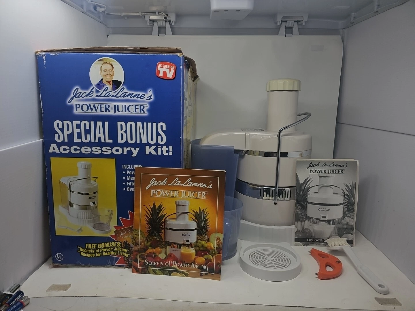 Jack Lalanne Power Juicer CL-003AP Pulp Extractor White W/ Manual & RecipeTESTED