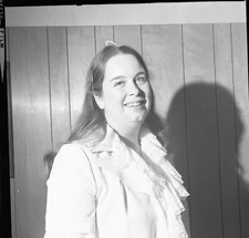 Vintage Negative B&W Med Format 1970's Yearbook Photo Woman Teacher #69