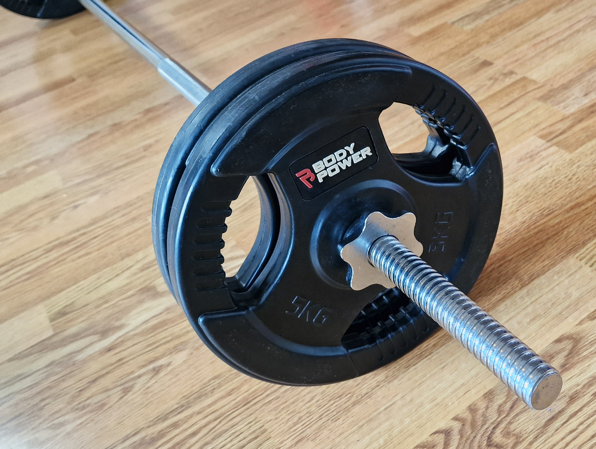 Barbell 1” inch Spinlock Weight Lifting Bar 6ft 4x 5kg Body