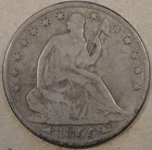 1855-O Arrows Seated Liberty Half 50c VG As Pictured