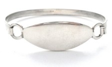 Child's Bangle Engravable Bracelet Oval Panel Vintage Junior Small Size