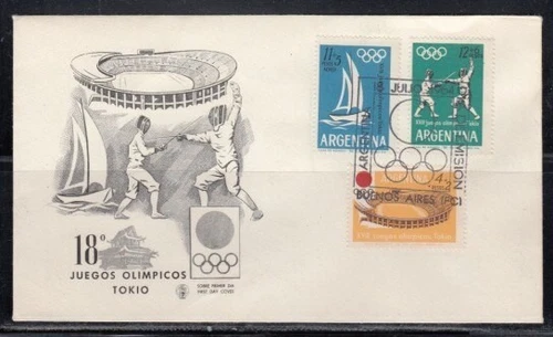 ARGENTINA 18th Summer Olympic Games FIRST DAY COVER