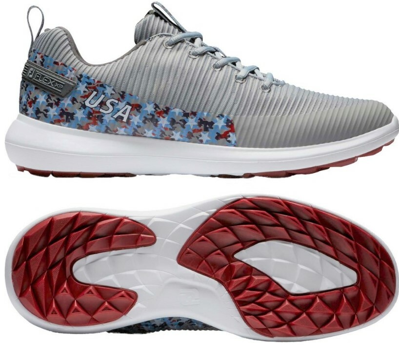 FOOTJOY FLEX XP MEN GOLF SHOE SIZ 12 WIDE USA PRESIDENTS CUP EDITION TIGER  WOODS | eBay