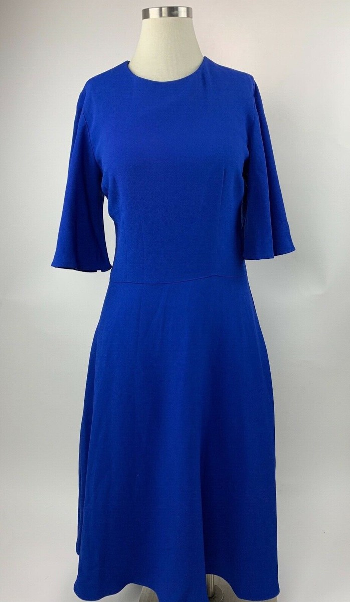 royal blue fit and flare dress with sleeves Royal fit and flare Mother of the Bride Dress with Sleeves Veromia V