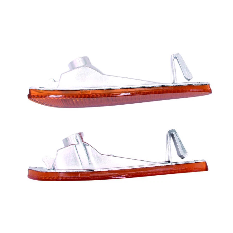 Juego de 2 luces de señalización laterales de parachoques amarillas aptas para Mercedes Benz E320 2003-2006 Foto 3 de 4