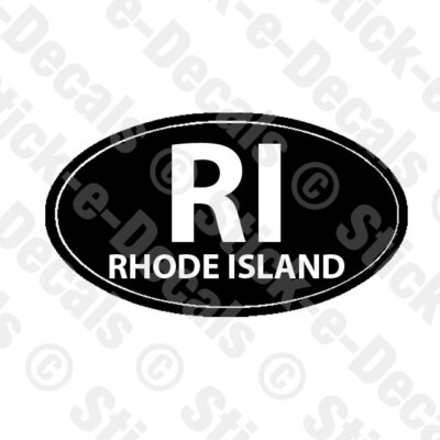 RHODE ISLAND STATE OVAL EST 1790 RI State Oval Vinyl Decal 2 Styles