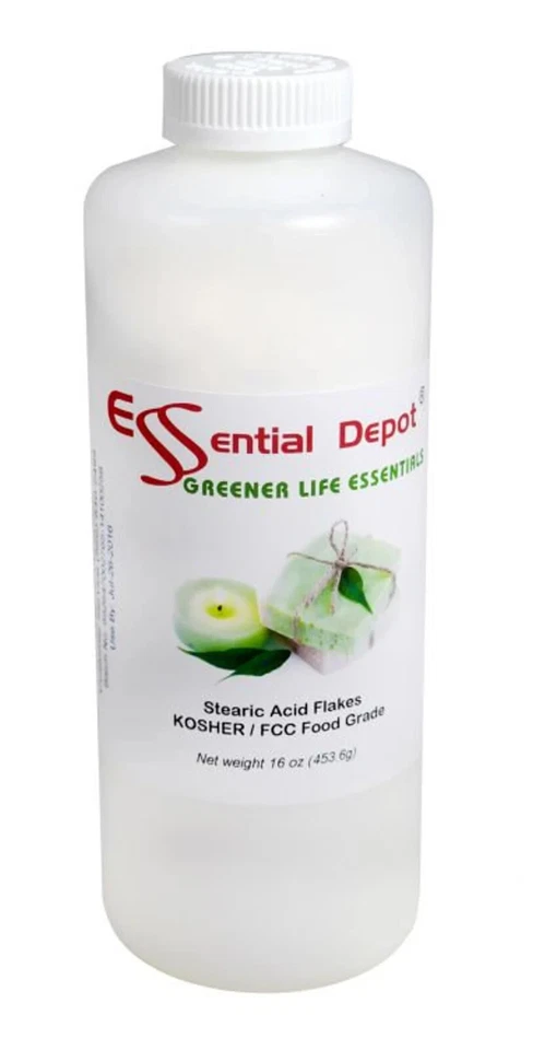 Stearic Acid Flakes - Triple Pressed - White Flakes - 1 lb. - Vegetarian source - Image 3 of 3