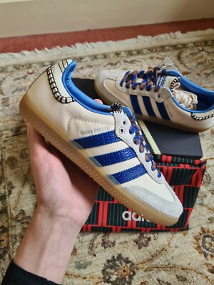adidas gazelle silver green womens WB Nylon Samba — Desert / White – La Garçonne main image 1