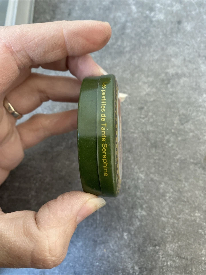 Ancienne Petite Boîte Métal Ovale Les Pastilles De Tante Séraphine Basel Suisse - Photo 4/4