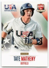 2014 Tate Matheny Panini USA Baseball Rookie