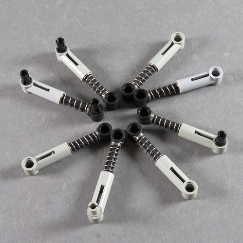 LEGO® TECHNIC 8x Stoßdämpfer Federbein Schwarz Grau Shock Absorber 6.5L