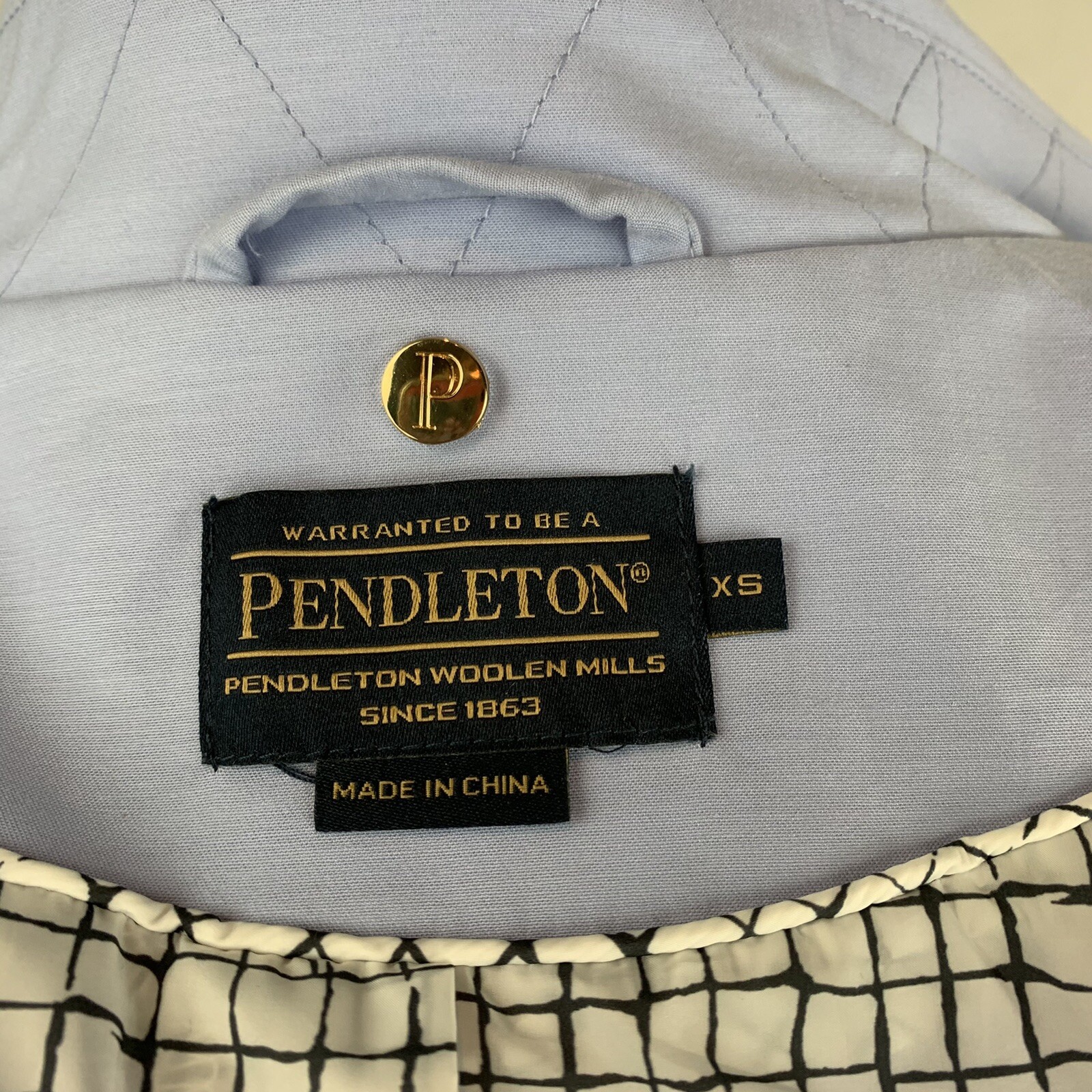 Pendleton Collared Cotton Blend Purple Lined Belt… - image 11