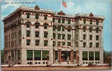 Vintage PUEBLO, Colorado Postcard THE HOTEL VAIL Building / Street View - HHT