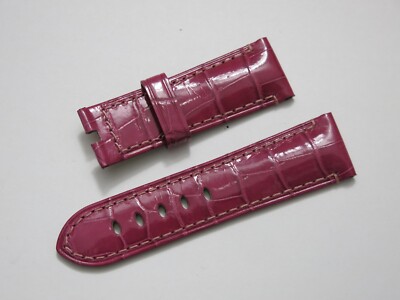 Panerai Strap Alligator Shiny Pink 22mm by 20mm XS Size OEM New