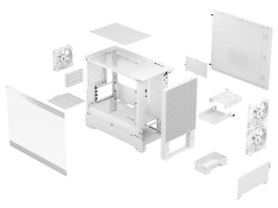 Fractal Design Pop Mini Air RGB White TG MATX Case – High Airflow Compact PC Case