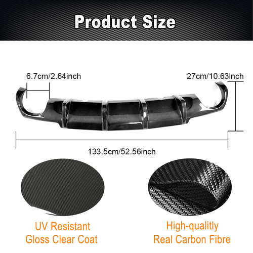 Canbon Heckdiffusor Stoßstange Diffusor Lippe Passt für VW Scirocco R 2009-2014  - Bild 8 von 13