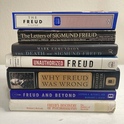 Lot Of 7 Books About Freud And His Work: The Death Of Sigmund Freud, Why Freud W