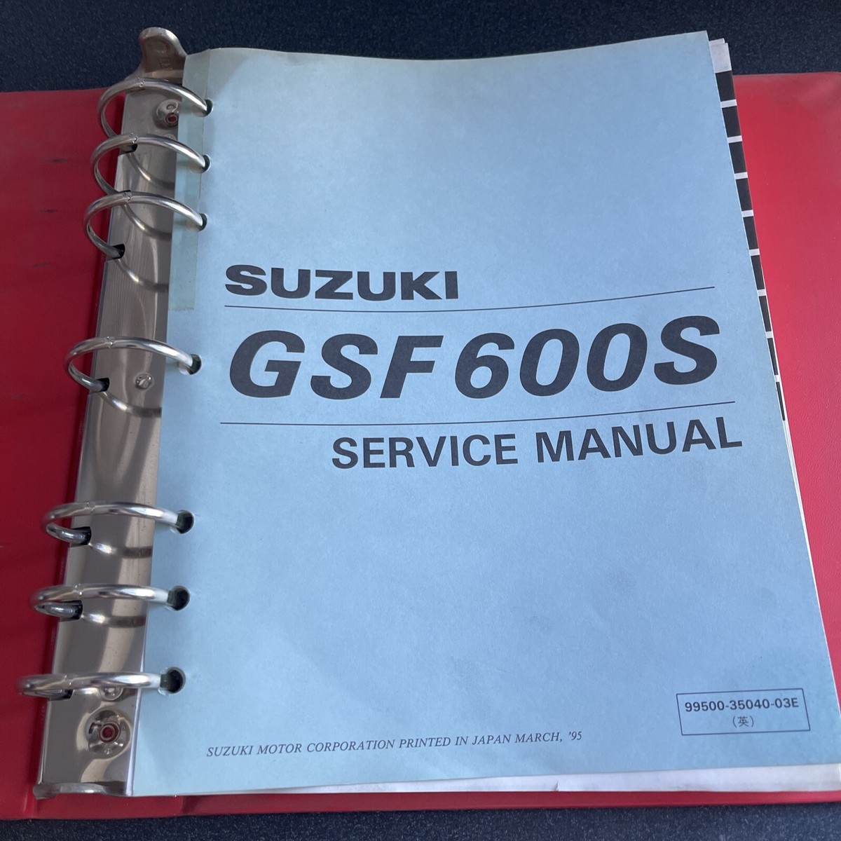 Suzuki OEM Service Shop Manual GSF600S GSF600 GSF 600 S 99500