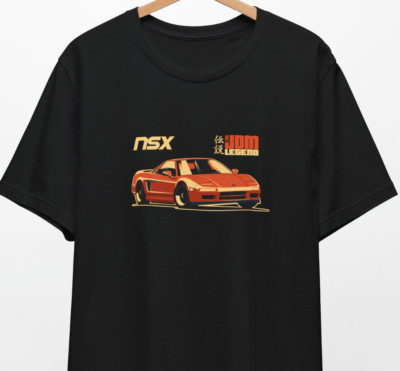 NSX Vintage JDM Car Vector Art Unisex Soft Style Cotton T-Shirt