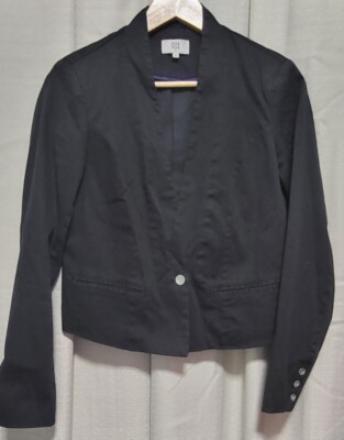 NOA NOA Schwarz Baumwollmischung Damen Blazer Jacke Medium