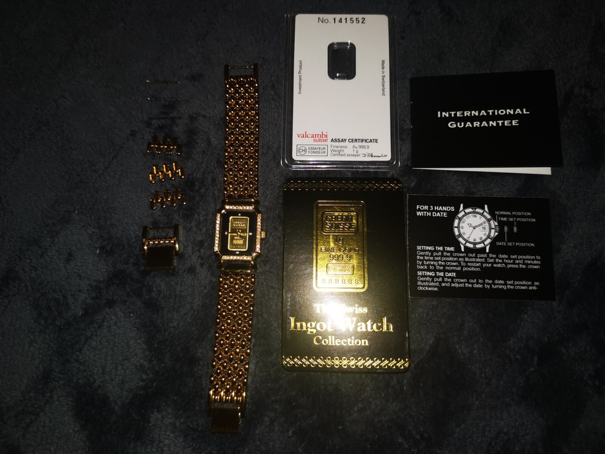 Vintage Credit Suisse 1 Gran 999.9 Fine Gold Watch 141552 | eBay