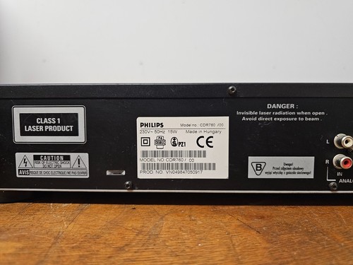 PHILIPS CDR 760 CD Compact Disc Player / Recorder CDR-760 HiFi Plays - No Record - Picture 16 of 22