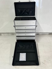 BYOOTIQUE Rolling Aluminum Makeup Barber Train Case Salon Cosmetic Trolley Box